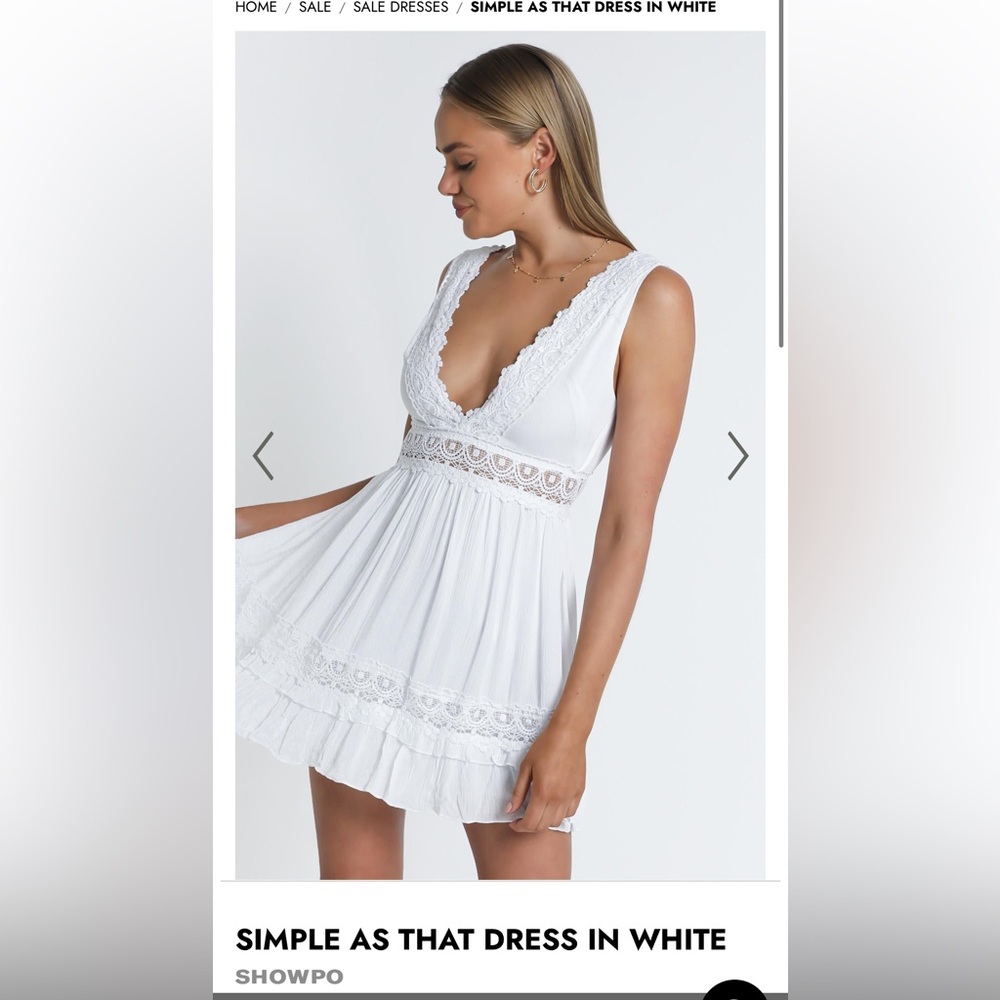 Showpo Simple As That white dress